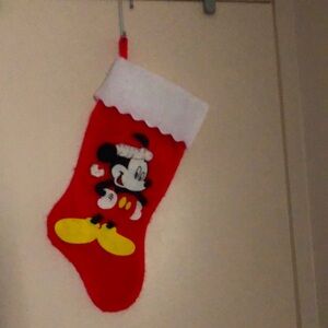 17” Mickey Mouse Christmas stocking! Vintage! Preloved! felt fabric￼!